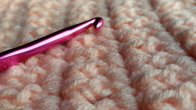 A crochet hook photographed close up